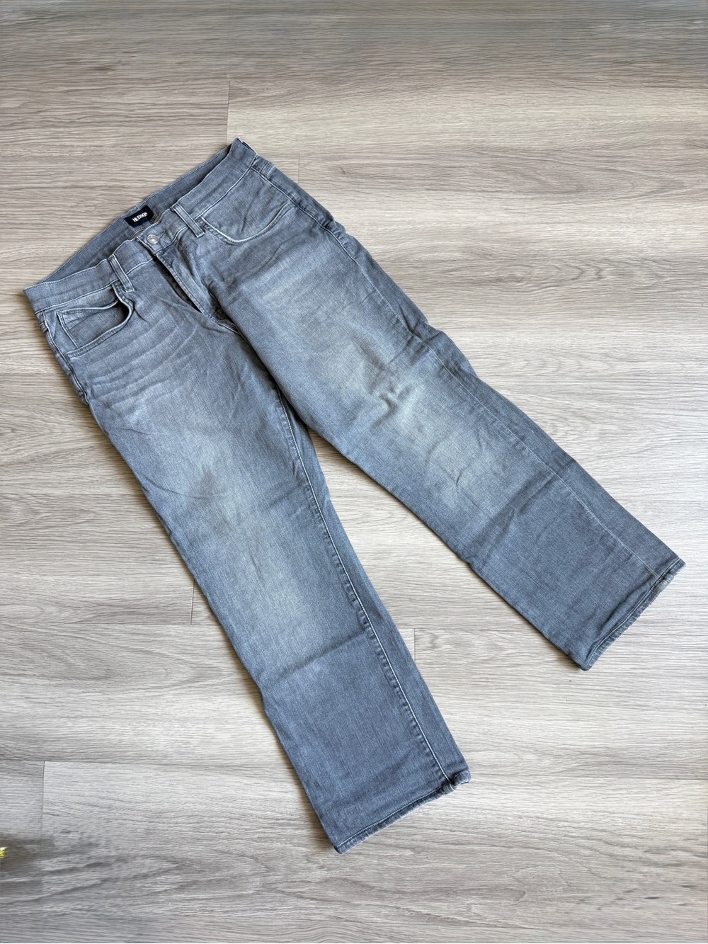 Hudson Byron Straight Jeans | Size 32 | Light Gray (Otto Wash)